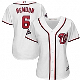 Women Nationals 6 Anthony Rendon White 2019 World Series Champions Cool Base Jersey Dzhi,baseball caps,new era cap wholesale,wholesale hats